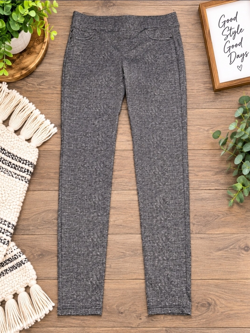 Liverpool Jeans Company Heathered Dark Gray Ponte Slim Leggings